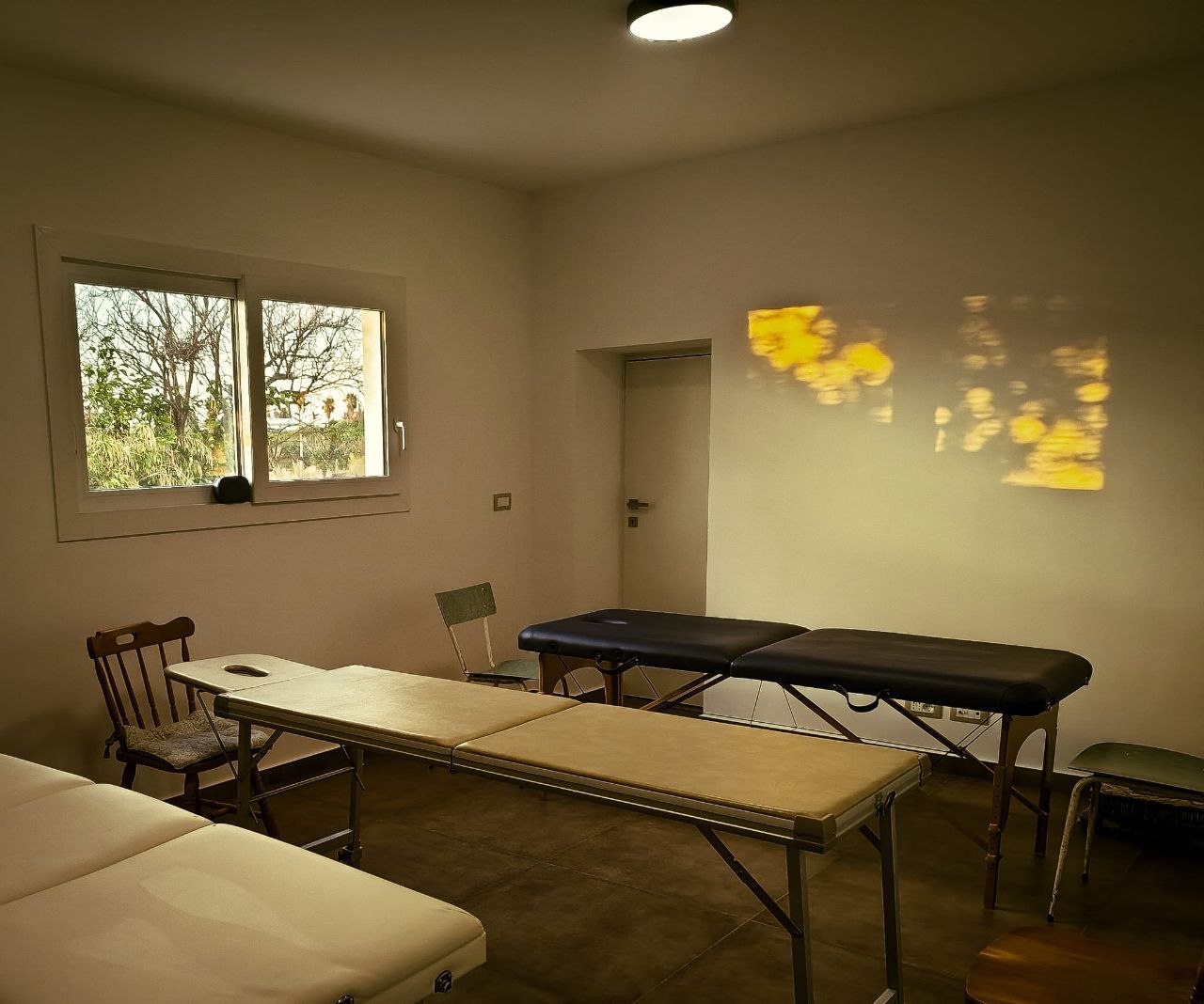 Sole nella sala trattamenti